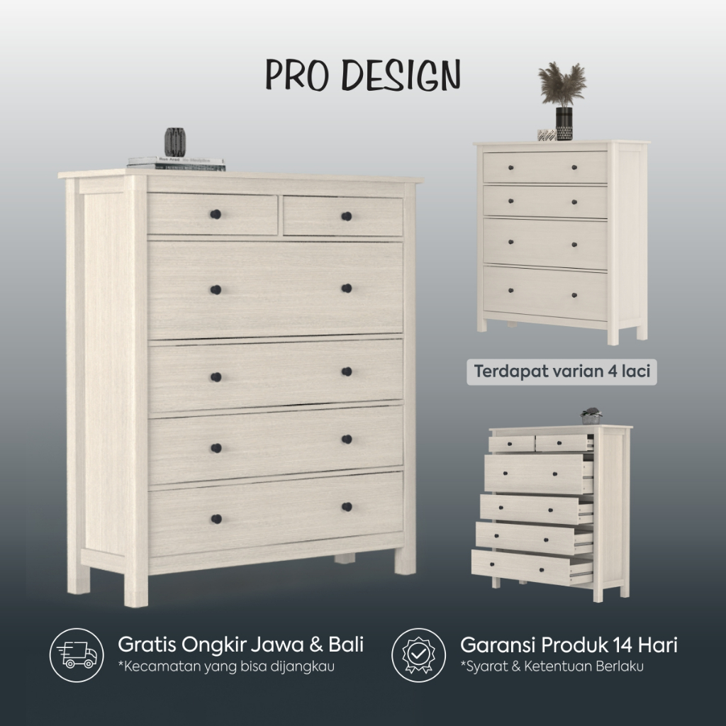 Pro Design Liverpool CH4+2 Lemari Laci / Bufet / Kabinet