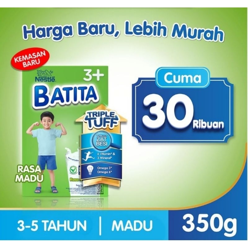 

Nestle Batita 3+ Susu PertumbuhanMadu 350G