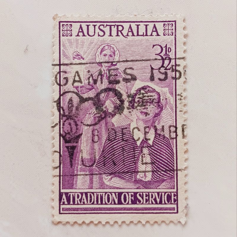 

(AD) Perangko Australia 1955 Florence Nightingale (1820-1910) 3½ penny Used