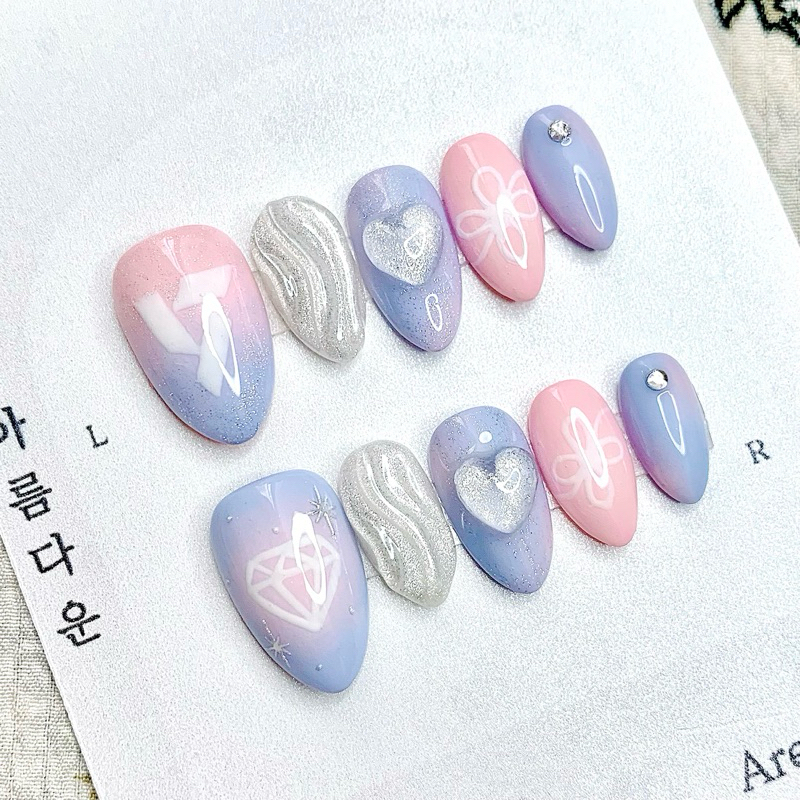 Press On Nails Seventeen Kpop Kuku Palsu Seventeen Kpop