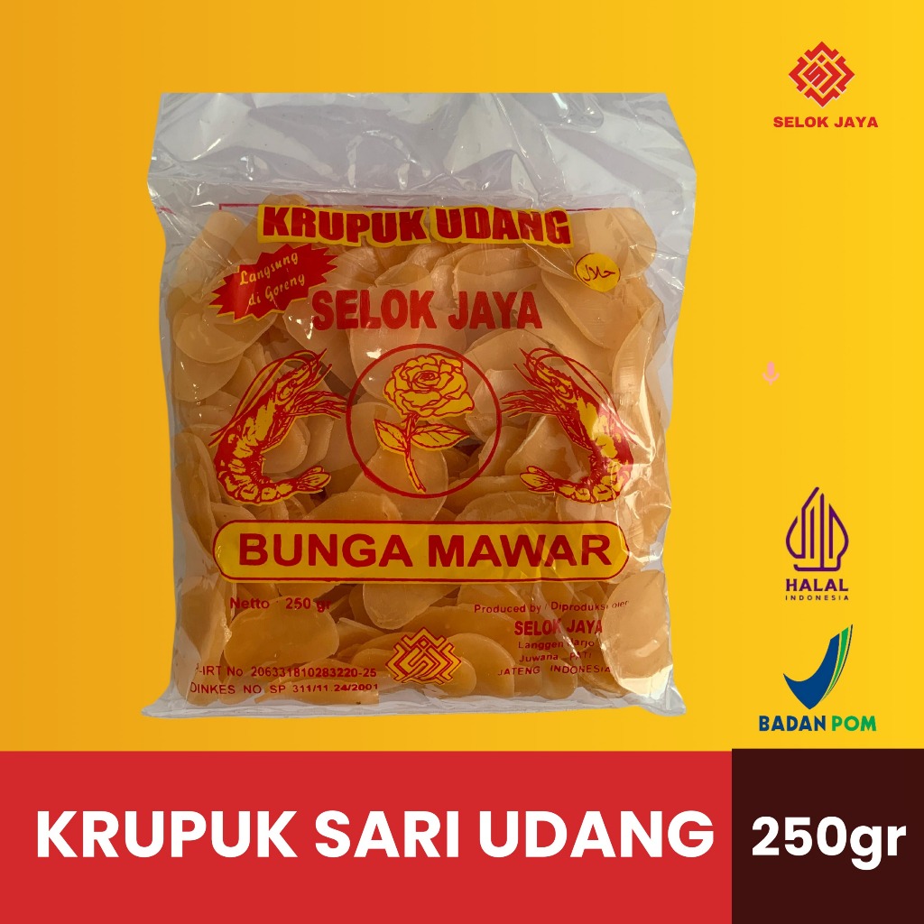 

Krupuk Sari Udang 250gr SELOK JAYA