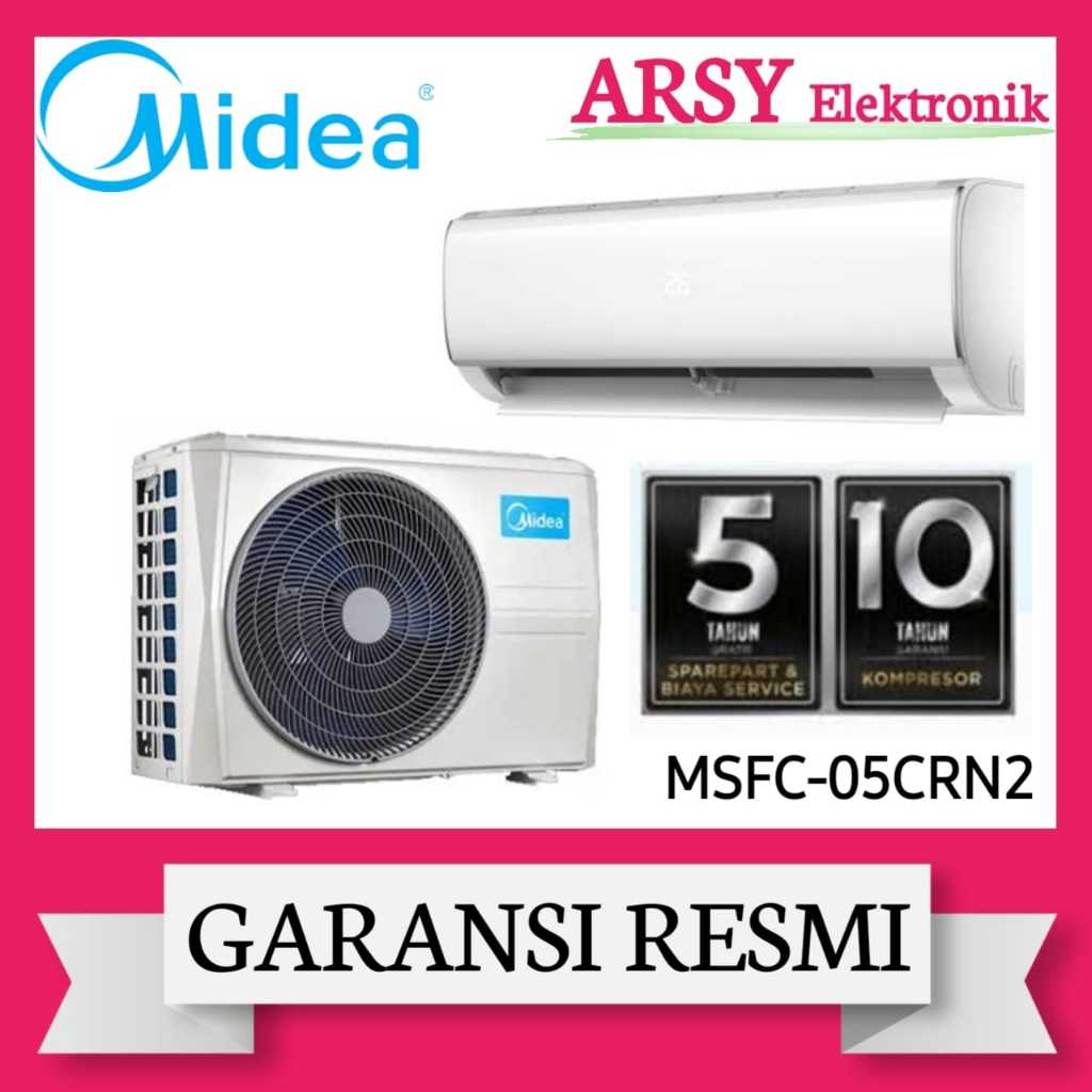 AC MIDEA 1/2PK MSFC-05CRN2/MIDEA AC 1/2PK MSFC-05CRN2 GARANSI RESMI