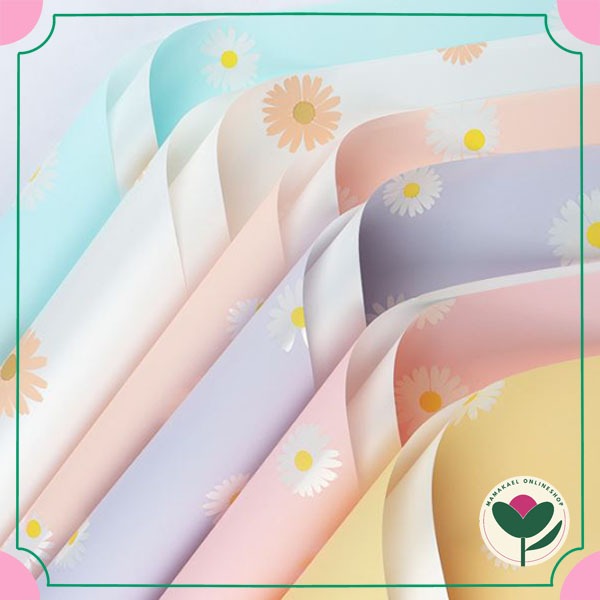 

Daisy cellophane flower bouquet wrapping kertas bungkus buket bunga motif daisy aesthetic MK1913