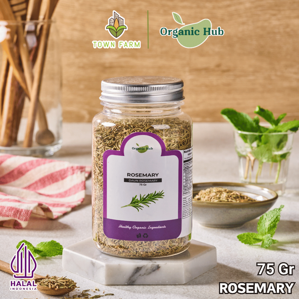 

Organic Hub Rosemary Daun Kering Asli Rempah Tanpa Campuran Dan Pengawet 100% Organik 75gr
