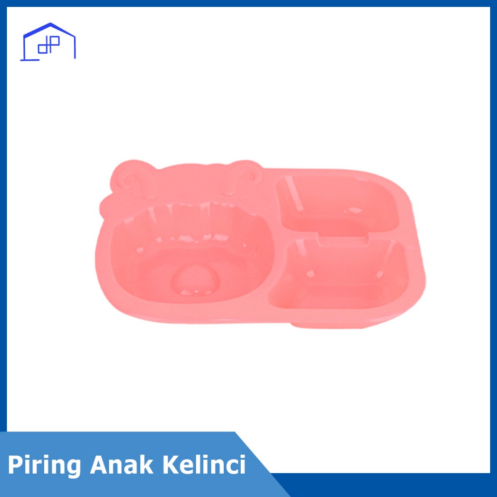 Piring Anak Kelinci - Piring Saji - Piring Plastik - Piring Makan - Tempat Makan Anak - Wadah Makan 
