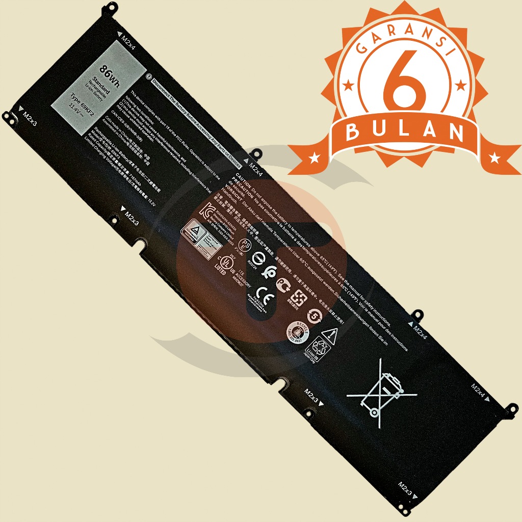 Baterai Untuk Dell Alienware M15 R3 M15 R4 M15 R5 M15 R6 M15 R7 M17 R3 M17 R4 Precision 5550 5560 XP