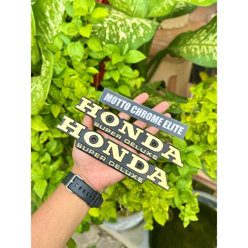 BAHAN TEBAL ORIGINAL KUNINGAN EMBLEM TANGKI HONDA DELUXE GL100 125 GL 100 GL125