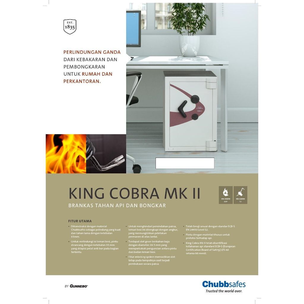 Brankas Chubb King Cobra MKII Size 2