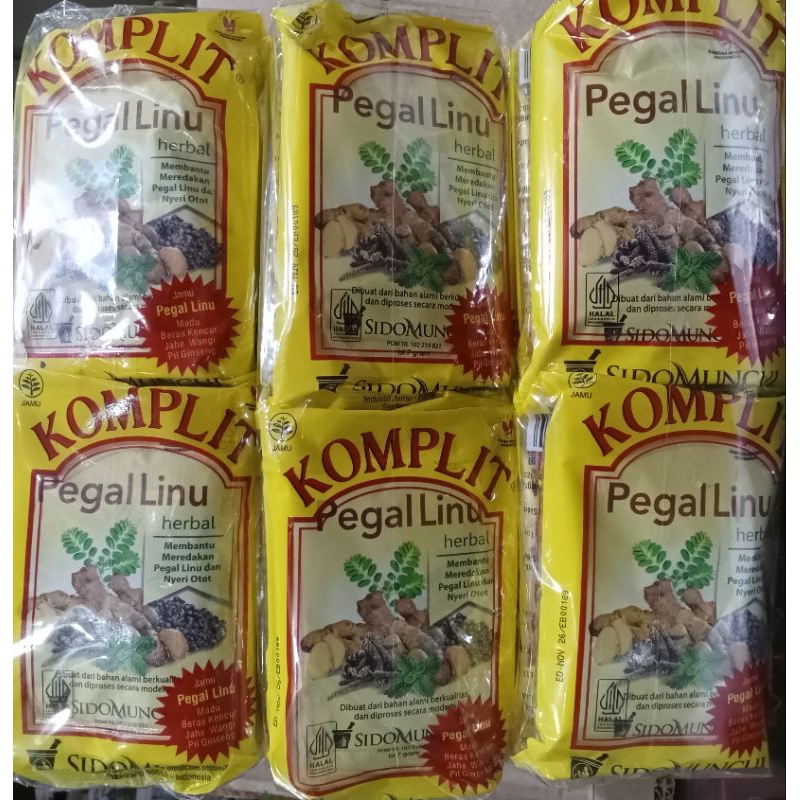 

JAMU KOMPLIT PEGAL LINU SIDO MUNCUL KEMASAN ISI 10 SACHET
