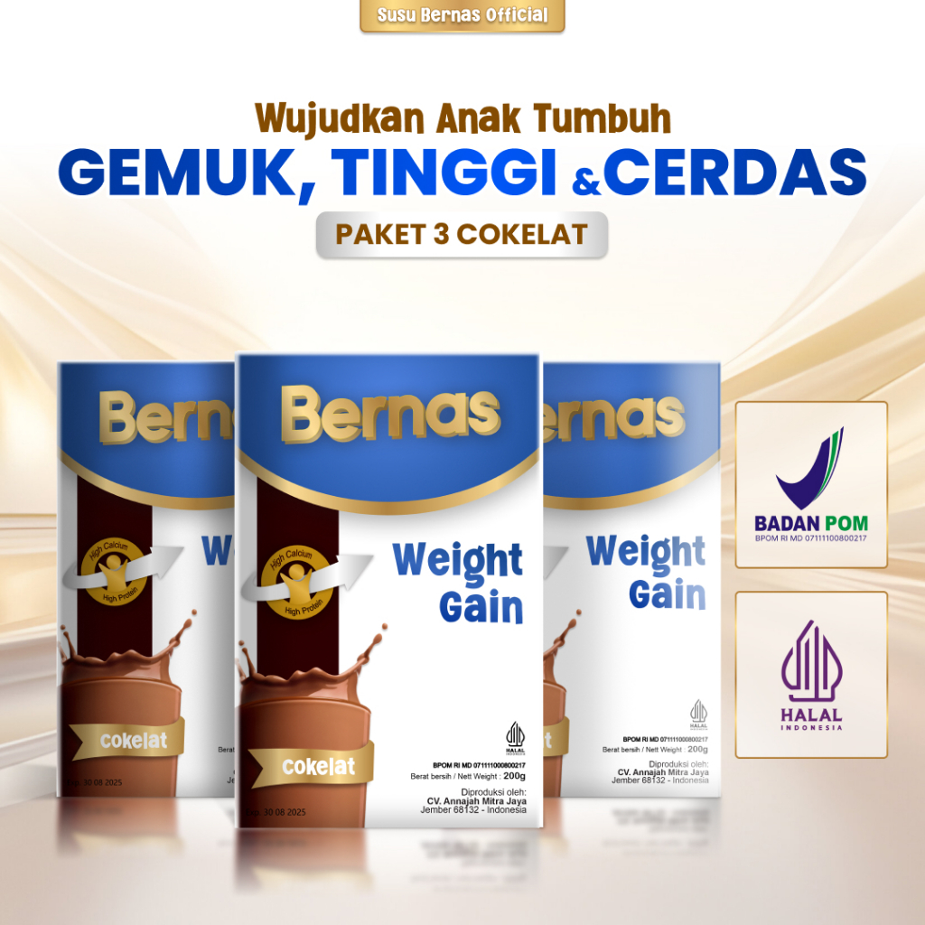 

BERNAS - Paket 2 Box Cokelat || Susu Bernas Susu Gemuk Bantu Tambah Berat Badan dan Tinggi Badan