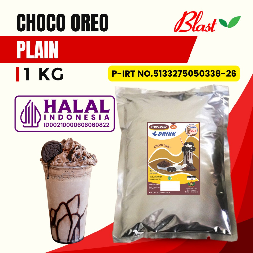 

Bubuk COCO 0OREEOO 1 KG / Bubuk Minuman Rasa Cokelat 0reo / Powder Drink Biskuit Crumb