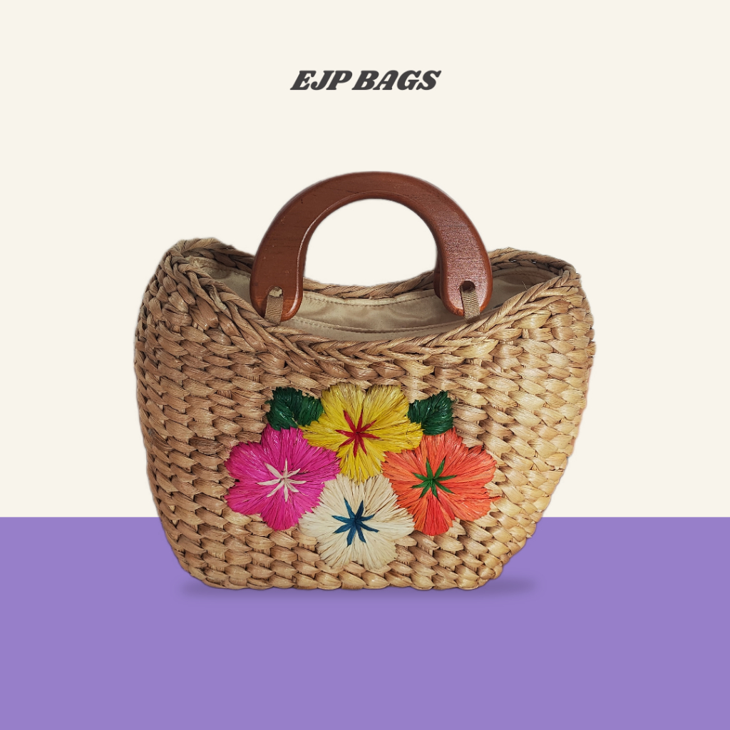 Tas Enceng Gondok Perahu Kayu untuk Wanita