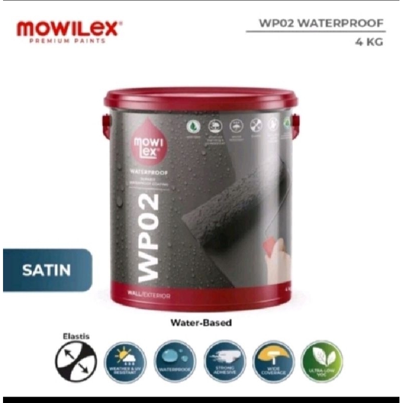 Cat Tembok Exterior Mowilex Waterproof WP-989 Pitch Black