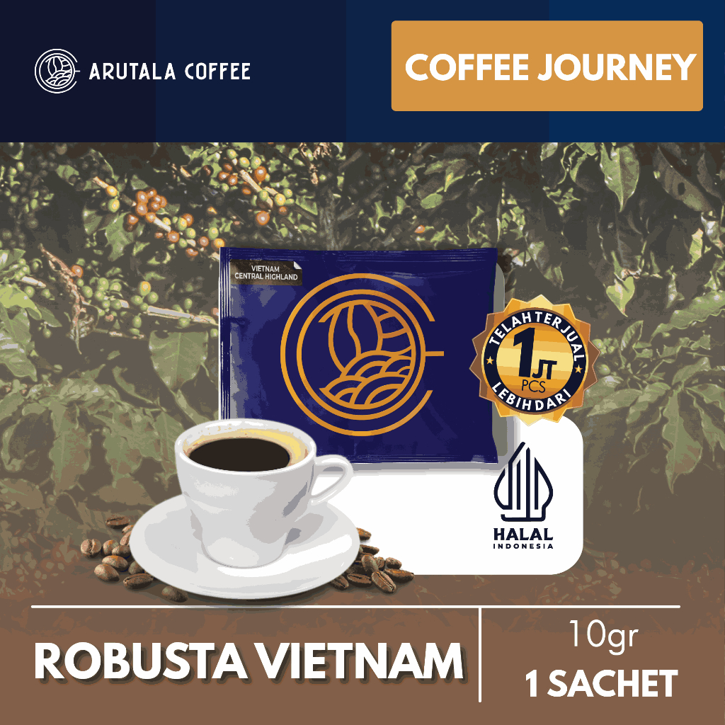 

ARUTALA Coffee Journey - Robusta Vietnam (1 Pcs - 10gr)