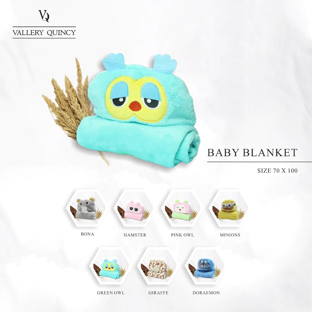 SELIMUT VALLERY BABY / SELIMUT BAYI TOPI VALLERY / SELIMUT BABY TOPI