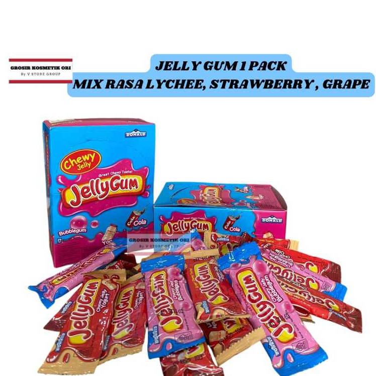 

(1BOX ISI 24 PCS) DONALD JELLY GUM CHEWY JELLY VARIAN BLUE MIX DAN YELLOW MIX PER BOX ISI 24PCS