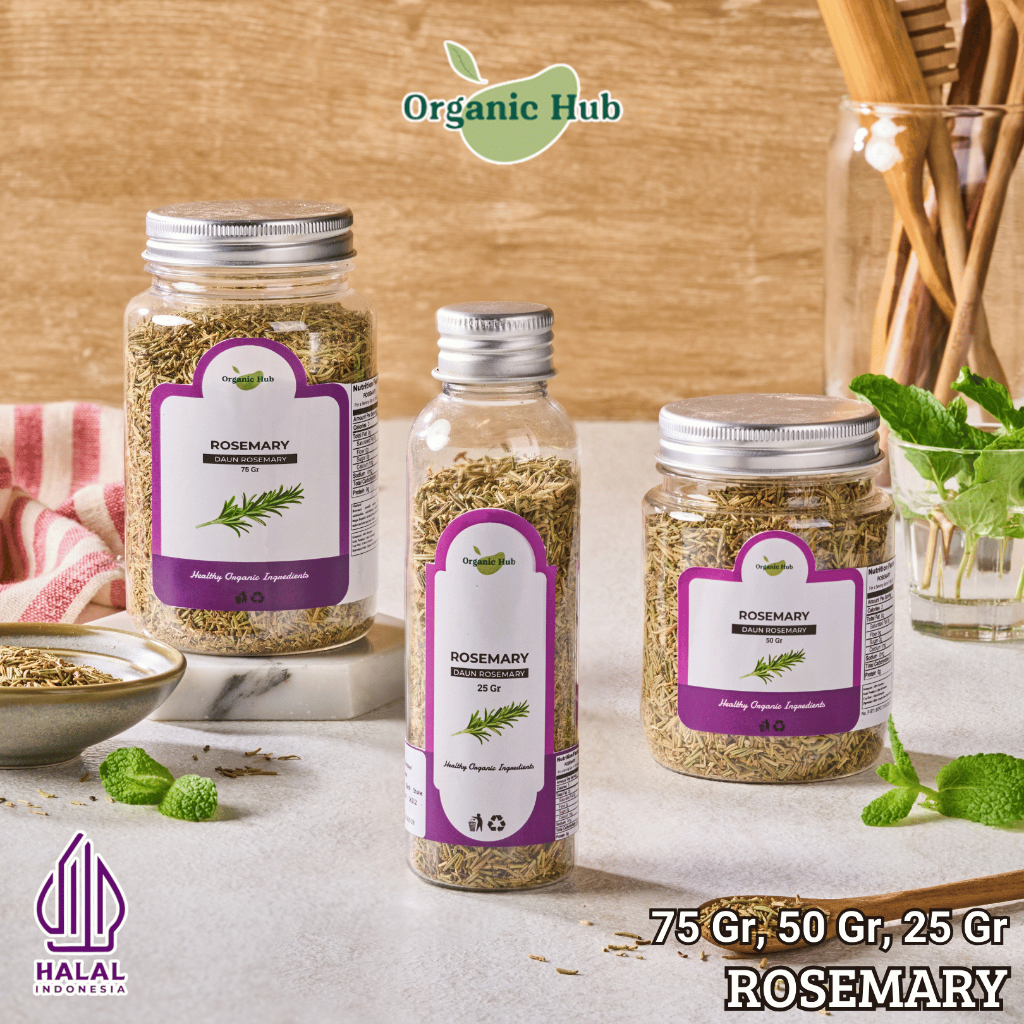 

Organic Hub Rosemary Premium Quality 100% Murni Organik Rempah Bumbu Dapur 25 gr