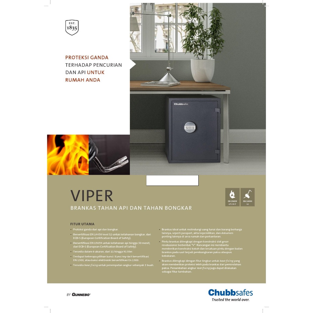 Chubb Viper 50 Brankas Rumah