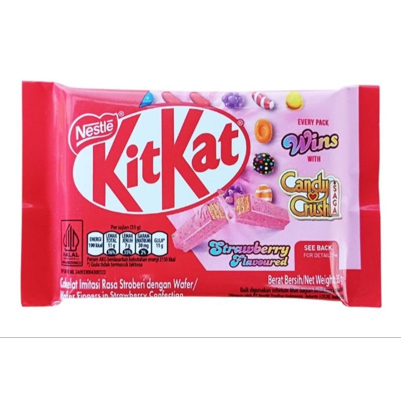 

KitKat Cokelat Rasa Stroberi 35 gram