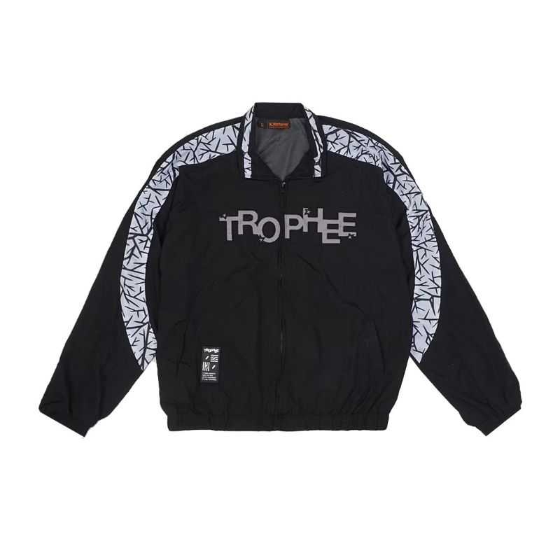 KKONTENER FIFA BRAZIL FOOTBALL LEGEND "PELE" TRACK SUIT UNISEX TRACKTOP JACKET BLACK