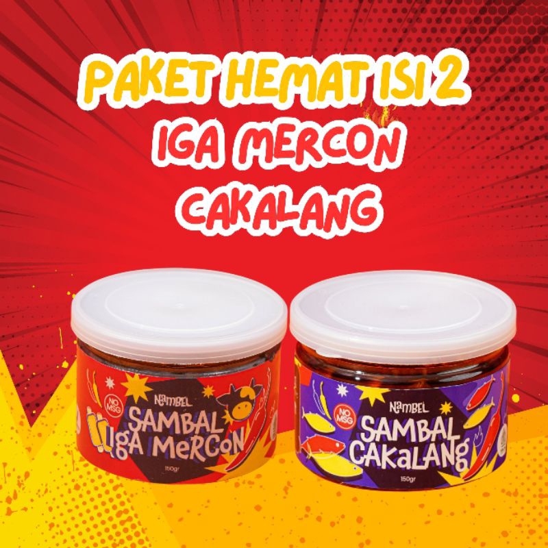 

Nambelin Paket isi 2 Sambal Iga Mercon + Cakalang