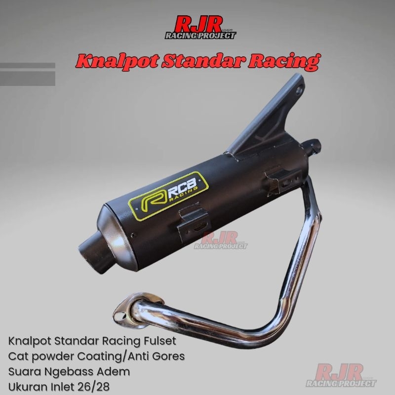 Knalpot Standar Racing RCB Beat, Scoopy, Genio, Spacy, Vario, Mio, Fino, X-Ride, Mio 125, Mio Soul