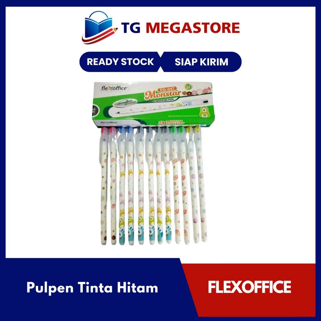 

Pulpen Flexoffice Monstar Tinta Hitam