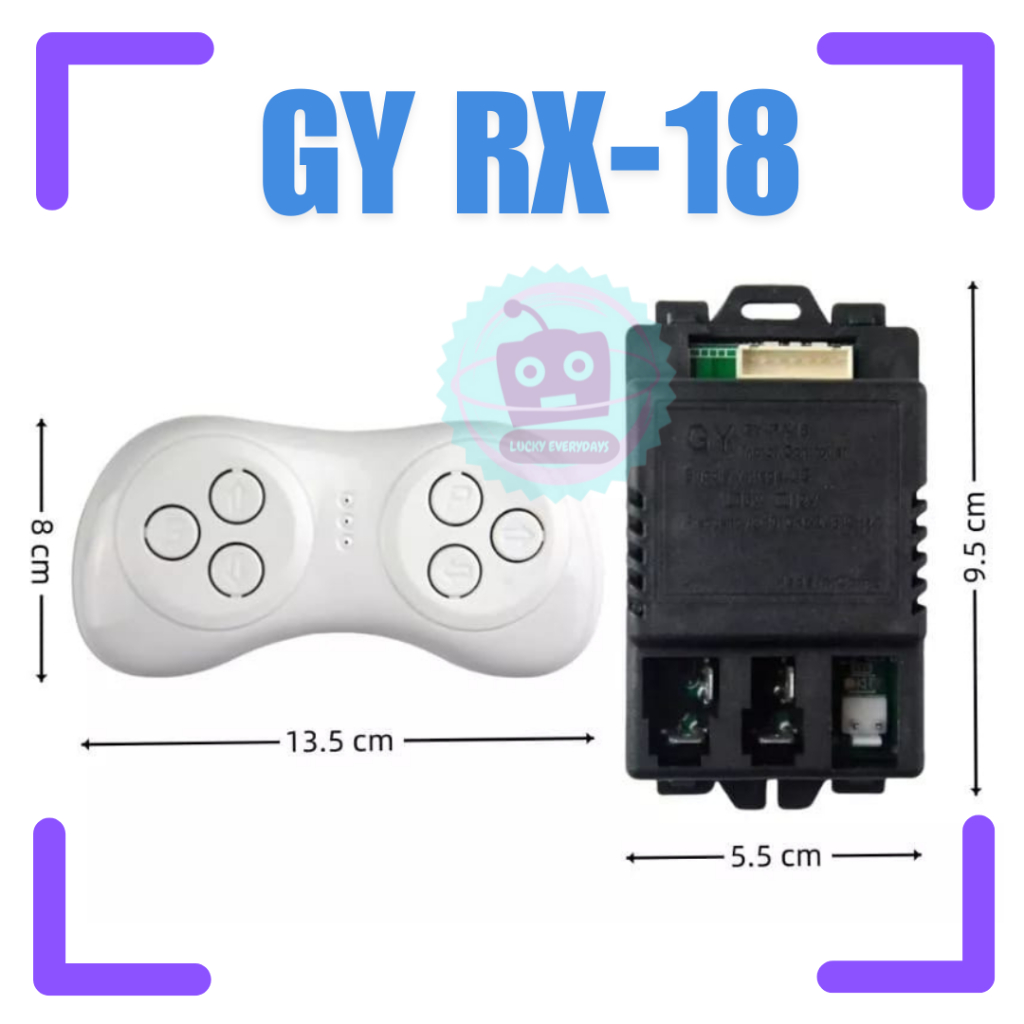 RECEIVER REMOT GY-RX18 12V 12VOLT MOBIL MAINAN AKI ANAK REMOT CONTROL MODUL PCB IC REMOT CONTROL MAI