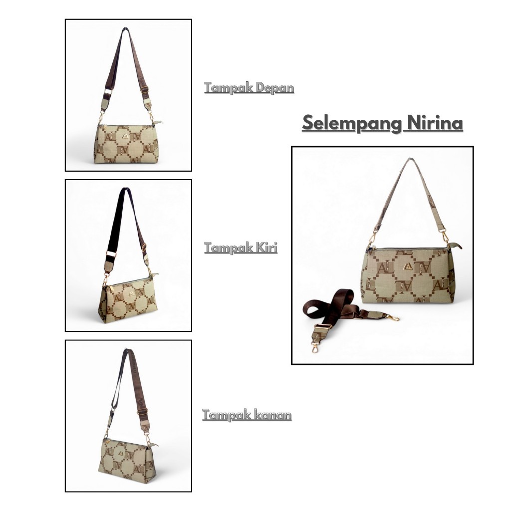 NEW AOLONG NIRINA - 8994# TAS SELEMPANG WANITA BAHAN PU LEATHER-TAS BAHU TERKINI-SLING BAG TERBARU