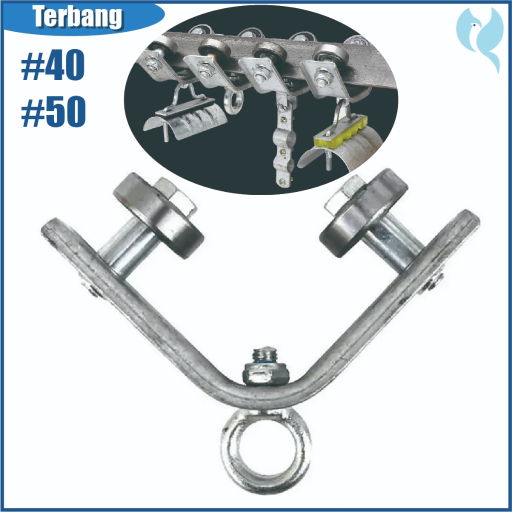 Katrol Gantung Troli Hoist Takel/Katrol Suspensi Kabel Trolley Troley Hanger