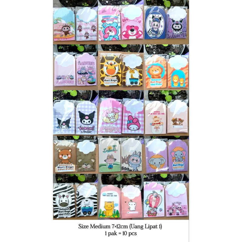 

AMPLOP LEBARAN ANGPAU LEBARAN MEDIUM LIPAT 1 GAMBAR KUROMI LABUBU KARTUN HEWAN