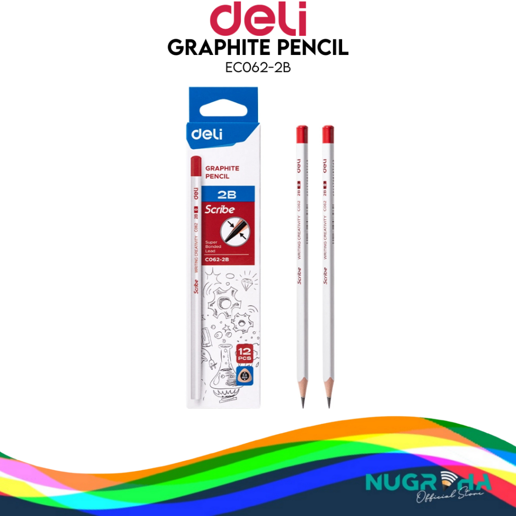 

DELI C062 2B PENSIL GRAPHITE PENCIL TRIANGULAR BARREL
