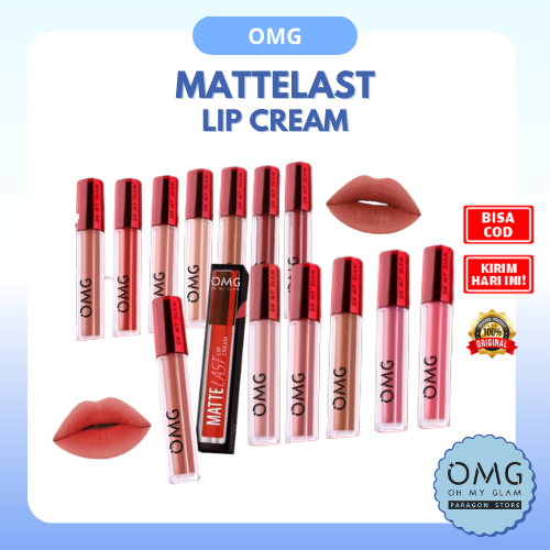 OMG Oh My Glam [COD] Matte Kiss Lip Cream Lipcream Lipstik Perona Bibir Original BPOM