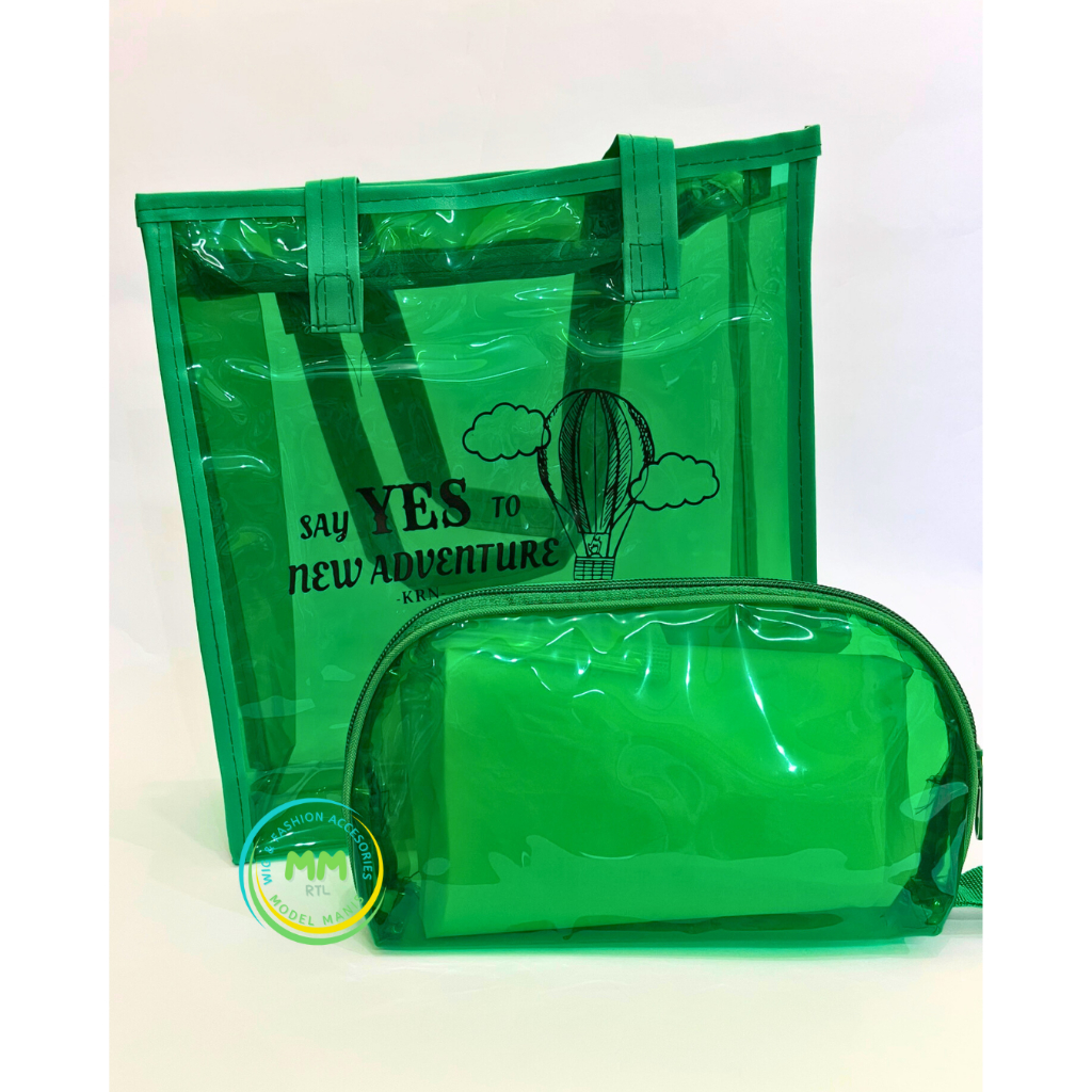 MM34 Tas Tote Mika Warna Totebag Transparan