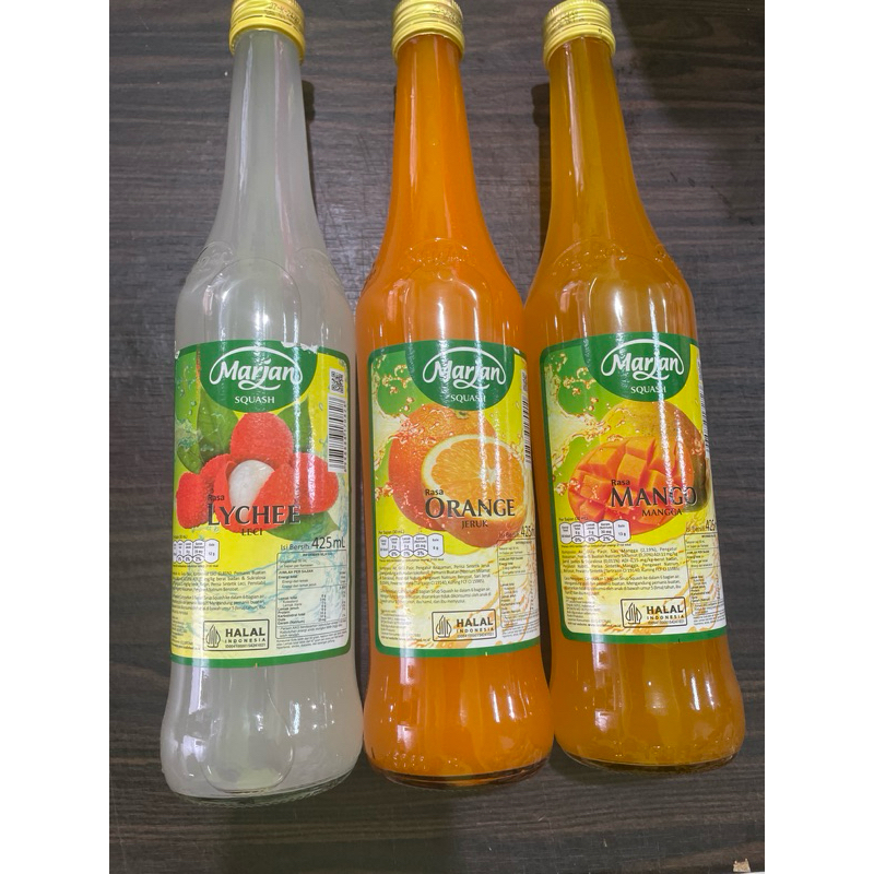 

marjan squash berbagai rasa kemasan 425ml