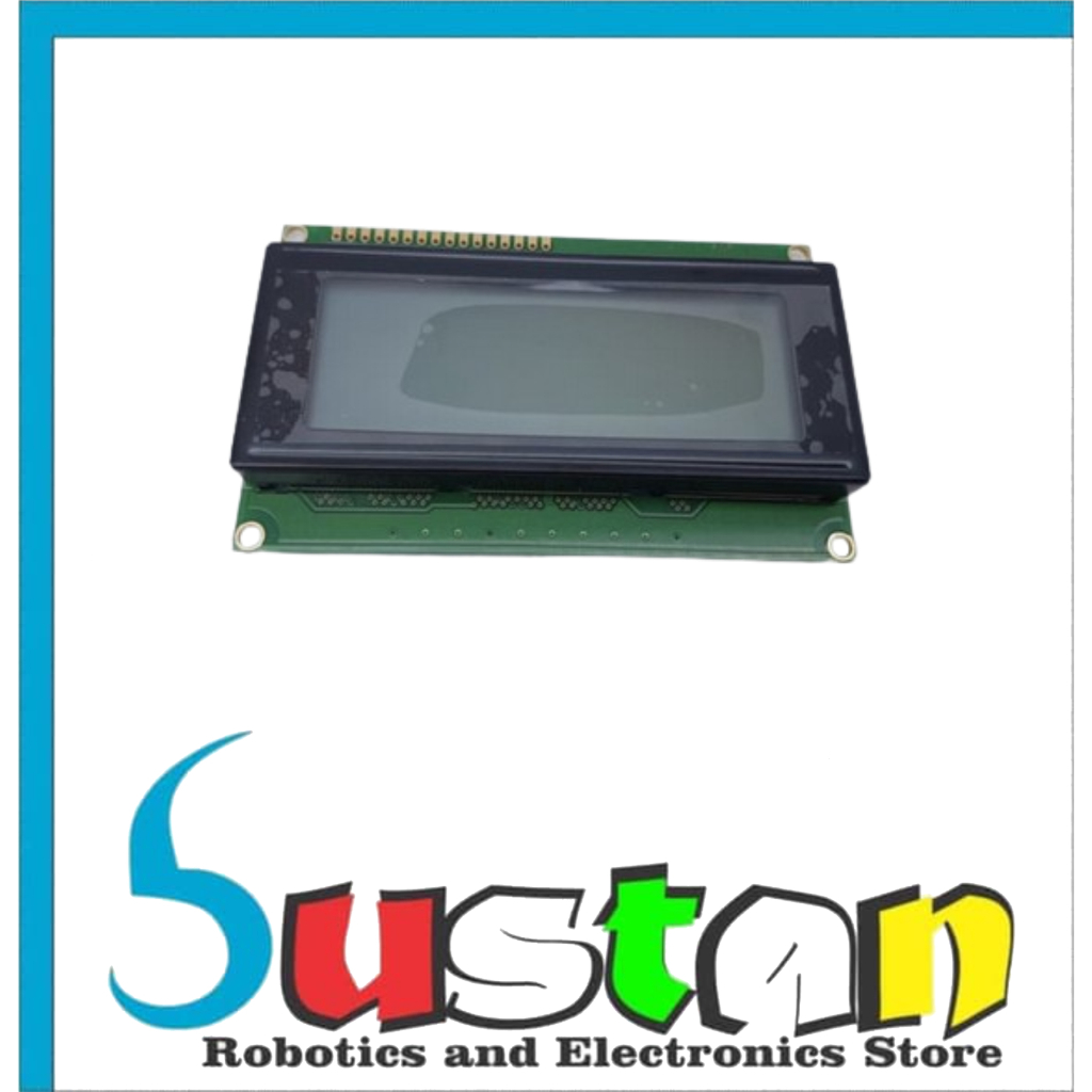 lcd character 2004 20x4 20*4 4x20 4*20 white backlight display putih