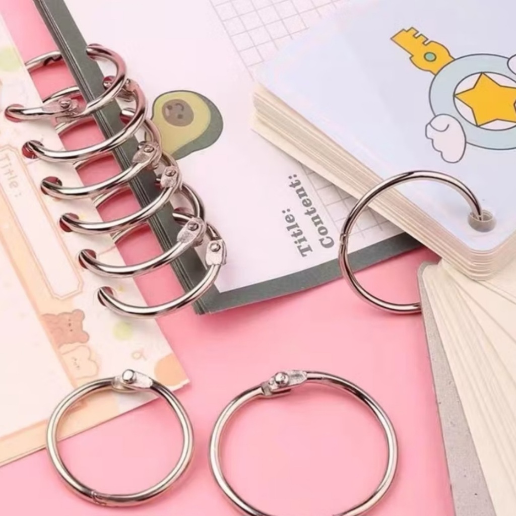 

Ring binder/Ring gantungan kunci/Ring noted book/Ring buka tutup/Ring serbaguna/ATK/Perlengkapan kantor