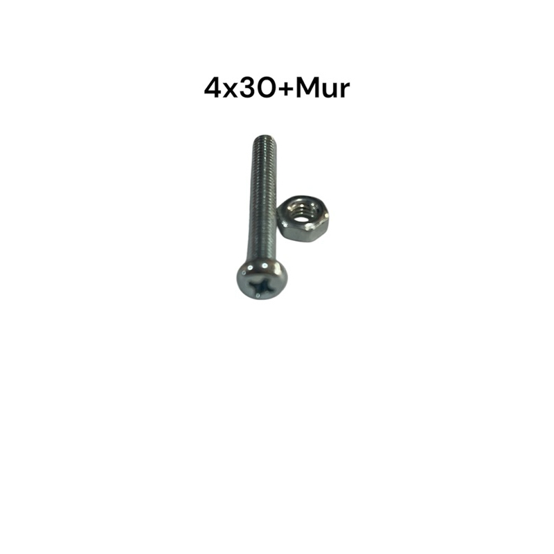 Baut Mur Kepala Obeng 4mm Panjang 3 cm