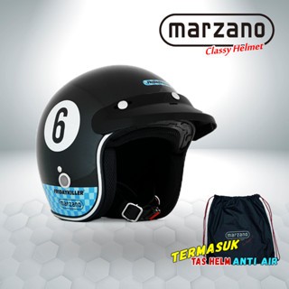 Helm Retro Marzano X Friday Killer - 666 RACING BLACK