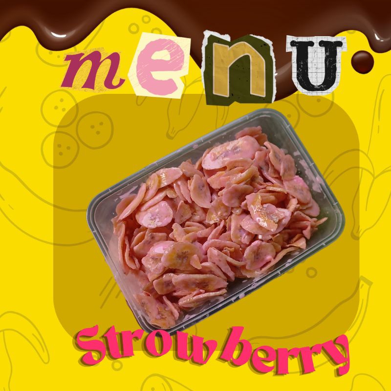 

[DIBUAT DADAKAN] KERIPIK PISANG KOIN STROWBERRY LUMER|150gram