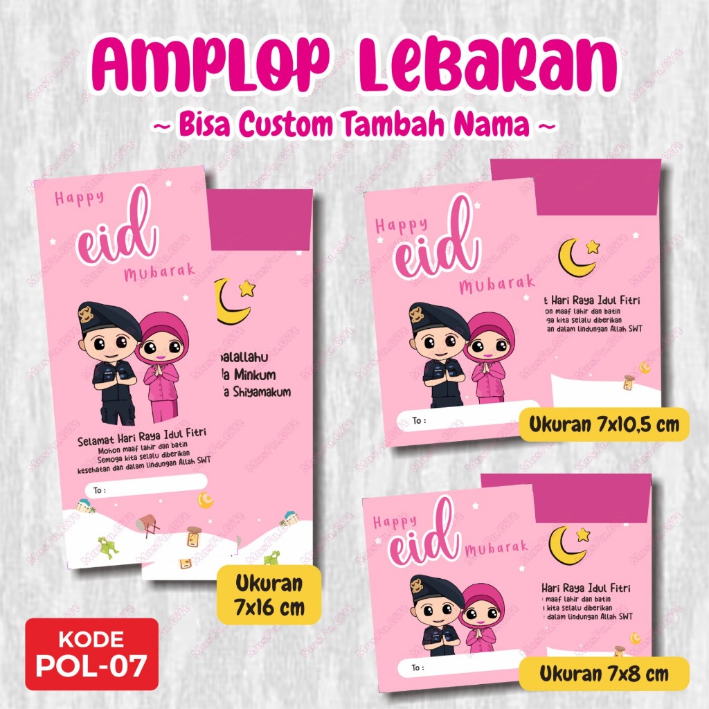 

[ISI 10 BIJI] POL.07 - Amplop Idul Fitri Brimob Bhayangkari | Amplop Lebaran Custom | Amplop Custom