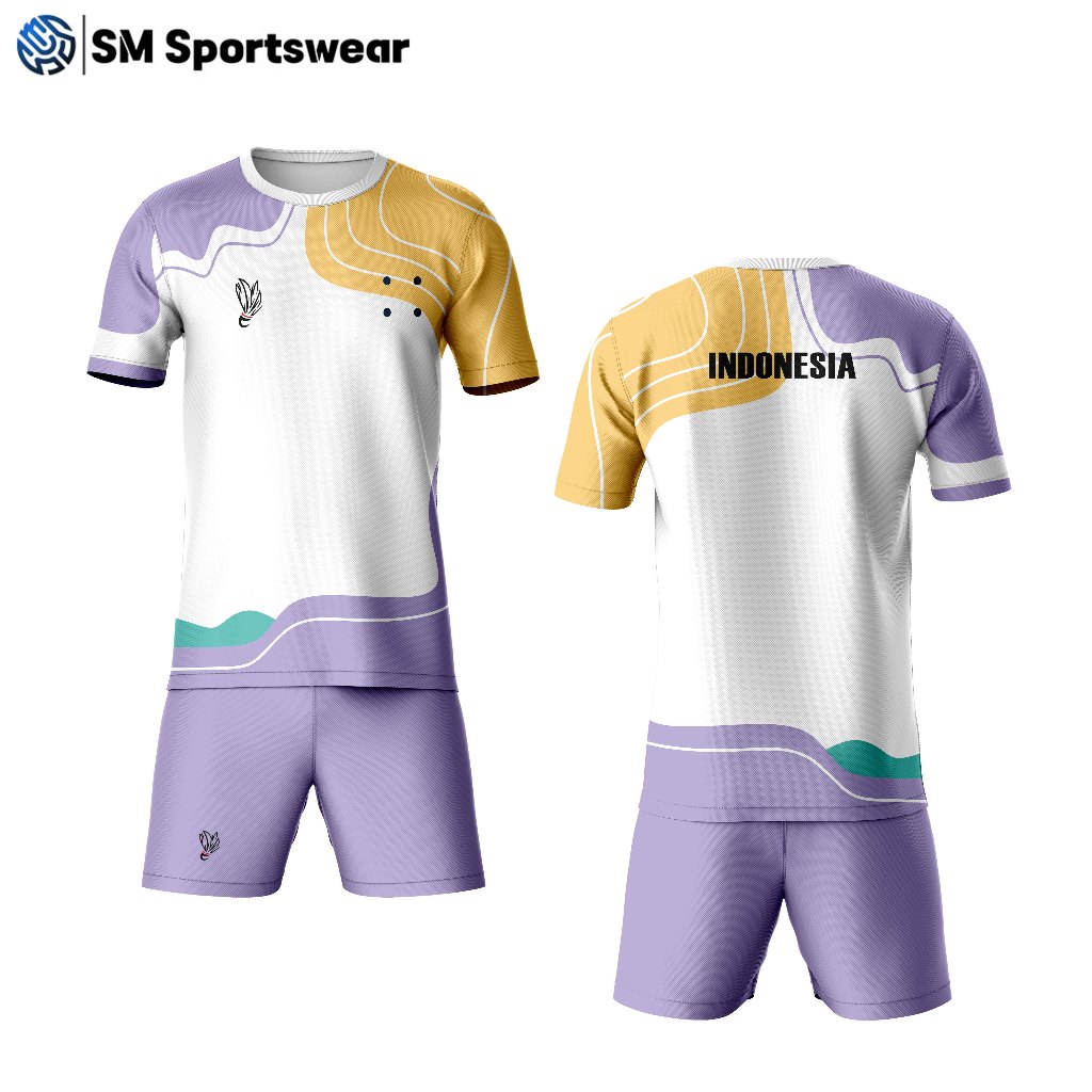 Jersey Badminton Bulutangkis 09 Ungu Custom