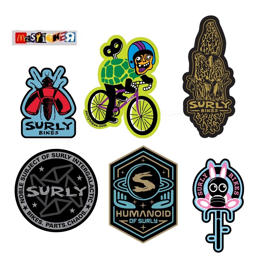 

sticker surly bikes intergalactic humanoid graphic stiker