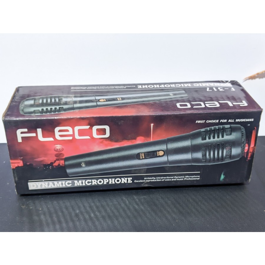 Mic Dynamic Microphone Professional Karaoke Fleco F-317 - Fleco F-317 New F 317 Murah Berkualitas Pa