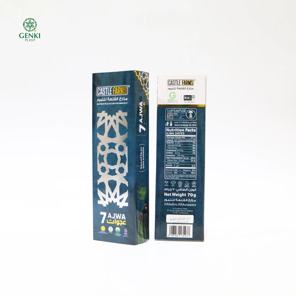 

Castle Farms Kurma Ajwa Premium Organik - 7 Butir