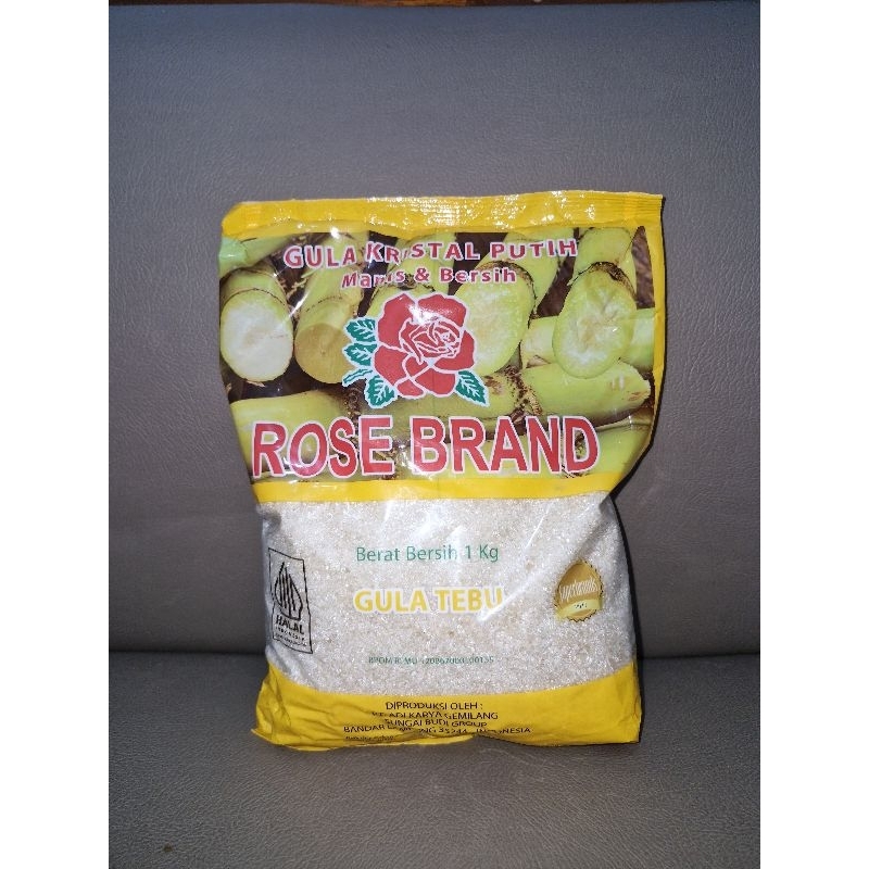 

Gula Tebu Gula Pasir Rose Brand 1kg kuning / hijau