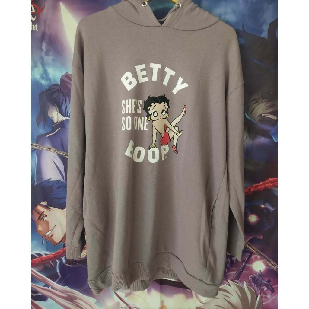 Betty Boop x Denifits Graphic Lilac Hoodie Jaket Sweater Original Second Merch Japan Korea Brand Vin