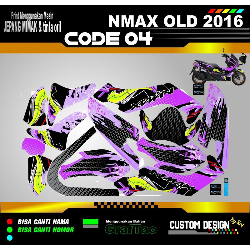 Decal NMAX Old 2016 / Sticker NMAX 2016 / Stiker motor NMAX 2016