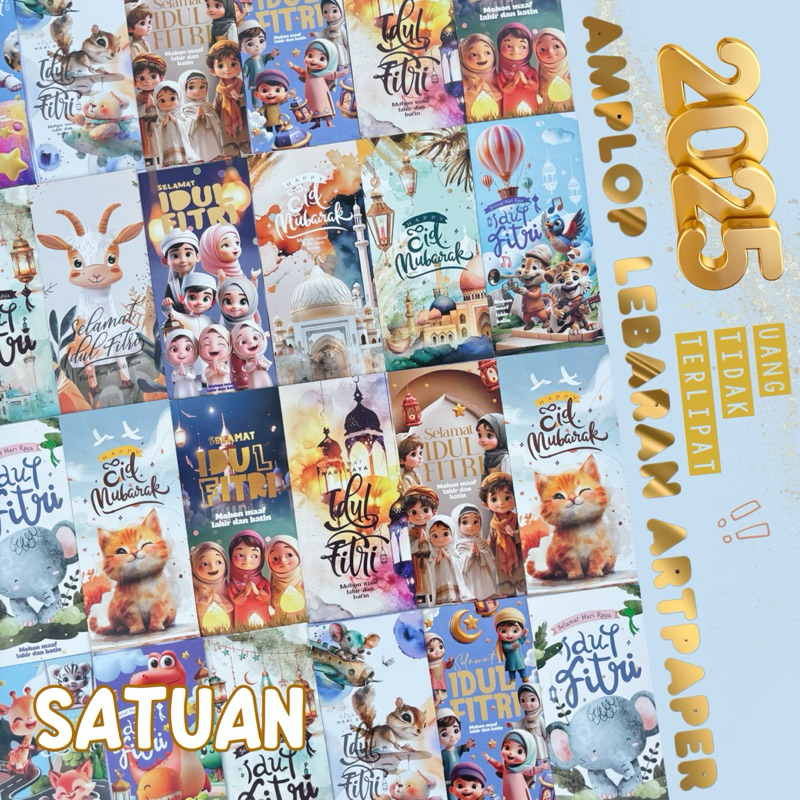 

[Berhadiah THR] (SATUAN) AMPLOP LEBARAN BESAR ARTPAPER 100GR | UKURAN 7,4x15,7CM | AMPLOP LEBARAN MURAH