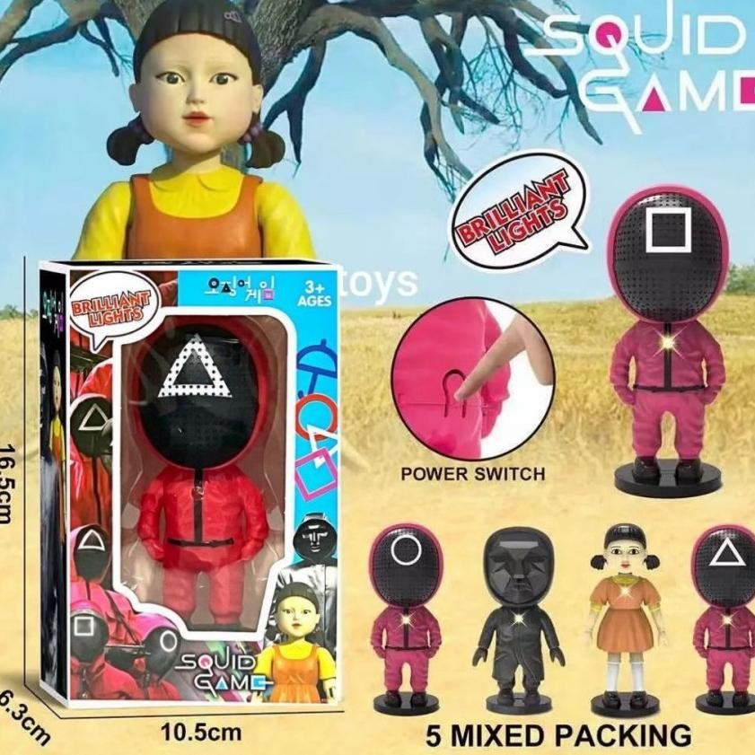 Mainan Action Figure Mainan Anak Squid Game Brilliant Lights Mainan Squidgame